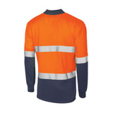 Tru Workwear Hi Vis 2 Tone Micromesh Long Sleeve Polo Shirt cw/ Reflective Tape CS2850T3