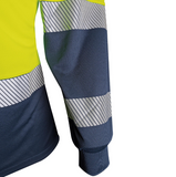 Tru Workwear Women's Recycled Anti-Microbial Micromesh L/S Two Tone Hi-Vis Polo Shirt c/w Segmented Tape TSW2425T1