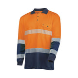 Tru Workwear Recycled Anti-Microbial Micromesh L/S Two Tone Hi-Vis Polo Shirt c/w Segmented Tape TS2425T1
