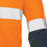 Tru Workwear Hi Vis 2 Tone Micromesh Long Sleeve Polo Shirt cw/ Reflective Tape CS2850T3