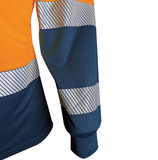 Tru Workwear Women's Recycled Anti-Microbial Micromesh L/S Two Tone Hi-Vis Polo Shirt c/w Segmented Tape TSW2425T1