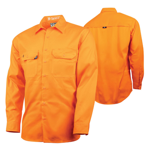 Tru Workwear Lightweight Vented Hi-Vis Drill Shirt (Orange) CS1000