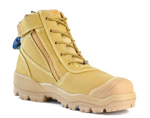 Bata Horizon Ultra Zip Sided Safety Boot c/w Bump Cap (Wheat) 804-88008