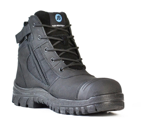 Bata Zippy Zip Sided Safety Boot (Black) 804-66641