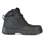 Bata Zippy Zip Sided Safety Boot (Black) 804-66641