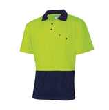 Tru Workwear Recycled Anti-Microbial Micromesh S/S Two Tone Hi-Vis Polo Shirt TS2415