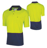 Tru Workwear Hi Vis 2 Tone Micromesh Short Sleeve Polo Shirt CS2851