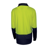 Tru Workwear Women's Recycled Anti-Microbial Micromesh L/S Two Tone Hi-Vis Polo Shirt TSW2425