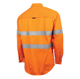 Tru Workwear Mates In Construction Lightweight Vented Hi-Vis Drill Shirt with Reflective Tape  (Orange) CS1000T3