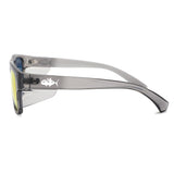 Insalt Eziview Polarised Safety Glasses Trans Grey Frame/Orange Lens SW4380TG02103
