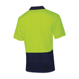 Tru Workwear Recycled Anti-Microbial Micromesh S/S Two Tone Hi-Vis Polo Shirt TS2415
