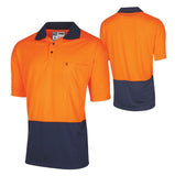 Tru Workwear Hi Vis 2 Tone Micromesh Short Sleeve Polo Shirt CS2851