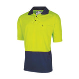 Tru Workwear Hi Vis 2 Tone Micromesh Short Sleeve Polo Shirt CS2851