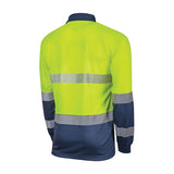 Tru Workwear Recycled Anti-Microbial Micromesh L/S Two Tone Hi-Vis Polo Shirt c/w Segmented Tape TS2425T1