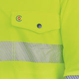 Tru Workwear Recycled Anti-Microbial Micromesh L/S Two Tone Hi-Vis Polo Shirt c/w Segmented Tape TS2425T1