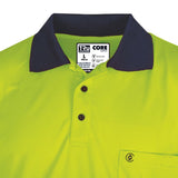 Tru Workwear Hi Vis 2 Tone Micromesh Short Sleeve Polo Shirt CS2851