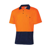 Tru Workwear Recycled Anti-Microbial Micromesh S/S Two Tone Hi-Vis Polo Shirt TS2415