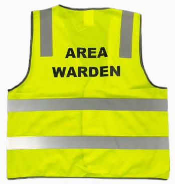 Hi Vis Area Warden Vest c/w Reflective Tape (Yellow) HVAWV