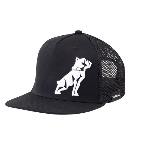 Mack Flat Brim Bulldog Cap Soft Mesh (Black) MKFBM2401