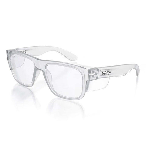 SAFESTYLE GLASSES FUSION CLEAR FRAME CLEAR LENS EYEWEAR FCC100