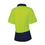 Tru Workwear Women's Recycled Anti-Microbial Micromesh S/S Two Tone Hi-Vis Polo Shirt TSW2415