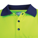 Tru Workwear Women's Recycled Anti-Microbial Micromesh S/S Two Tone Hi-Vis Polo Shirt TSW2415