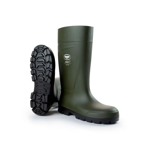 Bekina Steplite EasyGrip, Steel Toe Cap (S4) Gumboot (Green) XAN3P-9180A