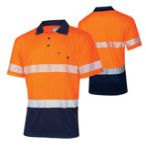 Tru Workwear Recycled Anti-Microbial Micromesh S/S Two Tone Hi-Vis Polo Shirt c/w Segmented Tape TS2415T1