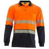 KM Workwear Hi Vis 2 Tone Micro Mesh Polo c/w 3M Segmented Reflective Tape M1131T
