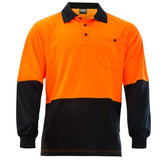 KM Workwear Hi Vis 2 Tone Micro Mesh Polo M1131N