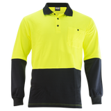 KM Workwear Hi Vis 2 Tone Micro Mesh Polo M1131N