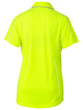 Bisley Women's Hi Vis Short Sleeve Cool Mesh Polo c/w Reflective Piping BKL1425