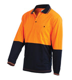 Workit Hi Vis 2 Tone L/S Polo Shirt 5004