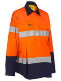 Bisley Womens Taped Hi Vis 2 Tone Maternity Drill Shirt BLM6456T