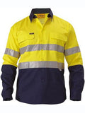 Bisley Cool Lightweight Hi Vis 2 Tone Taped Drill Shirt BT6456