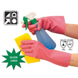 Pro Val Tuff Pinks Silver-Lined Rubber Gloves